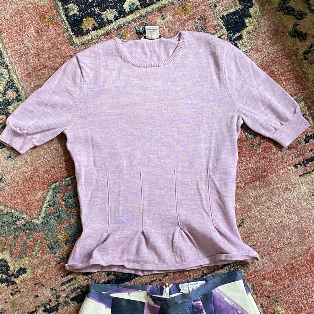 Carven Merino Wool Peplum Sweater